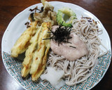 簡単☆冷やしとろろ蕎麦　　天ぷら　おろし作り方3写真