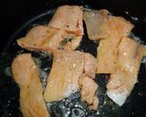 サケとごぼうのクリームパスタ♪作り方5写真