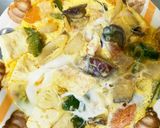 レンジ温野菜卵キムチクリームチャンプル作り方22写真