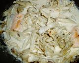 サケとごぼうのクリームパスタ♪作り方6写真