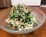 簡単！おかひじきのツナ納豆マヨ和え作り方4写真