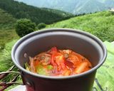 簡単山ごはん★元気回復トマト鍋！作り方4写真