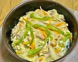 サバ缶で野菜たっぷり他人丼作り方6写真