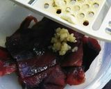 マグロの血合いニンニク煮焼き作り方1写真