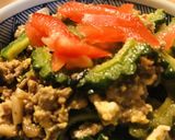 挽肉の肉味噌ゴーヤーチャンプルー丼作り方4写真