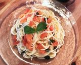 サーモンとアスパラトマトの冷製パスタ作り方7写真
