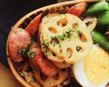 お弁当★レンコンとソーセージピリ辛ポン酢作り方6写真