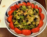 $レタスのチョレギサラダトマト添え$作り方4写真