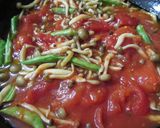 ささみりんパスタwithトマト缶作り方3写真