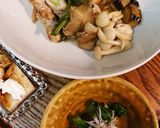 アスパラとつるむらさき豚巻き揚げナス添え作り方10写真