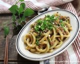 レンジで簡単!豚ひき肉としいたけうどん作り方4写真