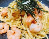 簡単♡ぷりぷり海老と明太子の和風パスタ作り方5写真