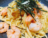 簡単♡ぷりぷり海老と明太子の和風パスタ作り方5写真