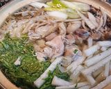 夏にあえて味噌仕立ての鶏鍋作り方3写真