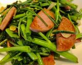 ポークハムと空芯菜の炒め物作り方6写真