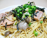 秋鮭ときのこのパスタ　柚子こしょう風味作り方6写真