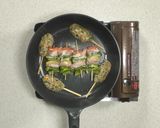 ピーマンのフライパン焼き鳥作り方6写真