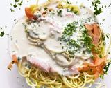 クリチソースのスモークサーモン冷製パスタ作り方6写真