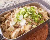 メスティンで鶏肉とエノキの炊き込みご飯作り方6写真