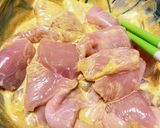 しっとり！むね肉マヨカレー焼き作り方3写真