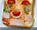 休日の朝に！具沢山なピザトースト✨作り方7写真