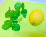 香りミントレモン水♬ガラスデキャンタ作り方1写真