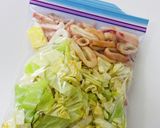 【下味冷凍】イカとキャベツのバター炒め作り方3写真