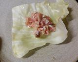 餃子の餡のキャベツはさみ包み焼き作り方4写真