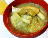 焼き茄子の味噌汁作り方3写真