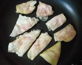 餃子の餡のキャベツはさみ包み焼き作り方6写真