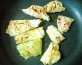 餃子の餡のキャベツはさみ包み焼き作り方10写真