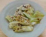 餃子の餡のキャベツはさみ包み焼き作り方11写真