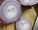 オニオンリングでまん丸目玉焼きトースト♪作り方1写真