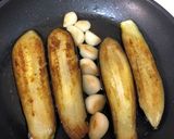 ナスの胡麻油炒めニンニク添え作り方4写真