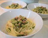 夏にぴったり＊ゴーヤと梅の冷製パスタ作り方5写真