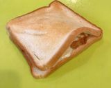 フライドチキン挟んだ、チーズホットサンド作り方5写真