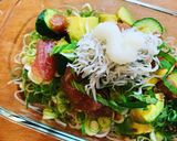 九條ねぎたっぷりアボカドマグロとろろ蕎麦作り方9写真