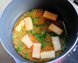水菜の味噌汁作り方5写真