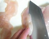ヘルシーやわらか☆鶏むね肉の梅わさびドレ作り方2写真