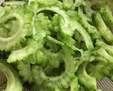 ゴーヤと茗荷と紫蘇の和え物作り方1写真