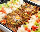ホットプレートで夏野菜タコライス作り方5写真