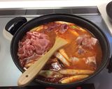 キャンプ飯に♪旨辛！美味しい火鍋作り方6写真