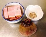 簡単!ビーツとベーコン炒め作り方1写真