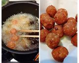 レンコン・たけのこ入り肉だんご作り方4写真