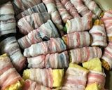 4種のガッツリ肉巻きナス竹輪オクラ薄揚げ作り方2写真