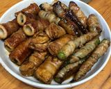 4種のガッツリ肉巻きナス竹輪オクラ薄揚げ作り方4写真