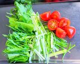水菜とツナのサラダ作り方1写真