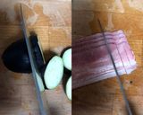 簡単！なすとベーコンのトマトパスタ♪作り方1写真