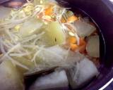 夏野菜のトックスープ 韓国料理コリアン作り方3写真