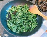 明太子と空芯菜の炒飯作り方2写真